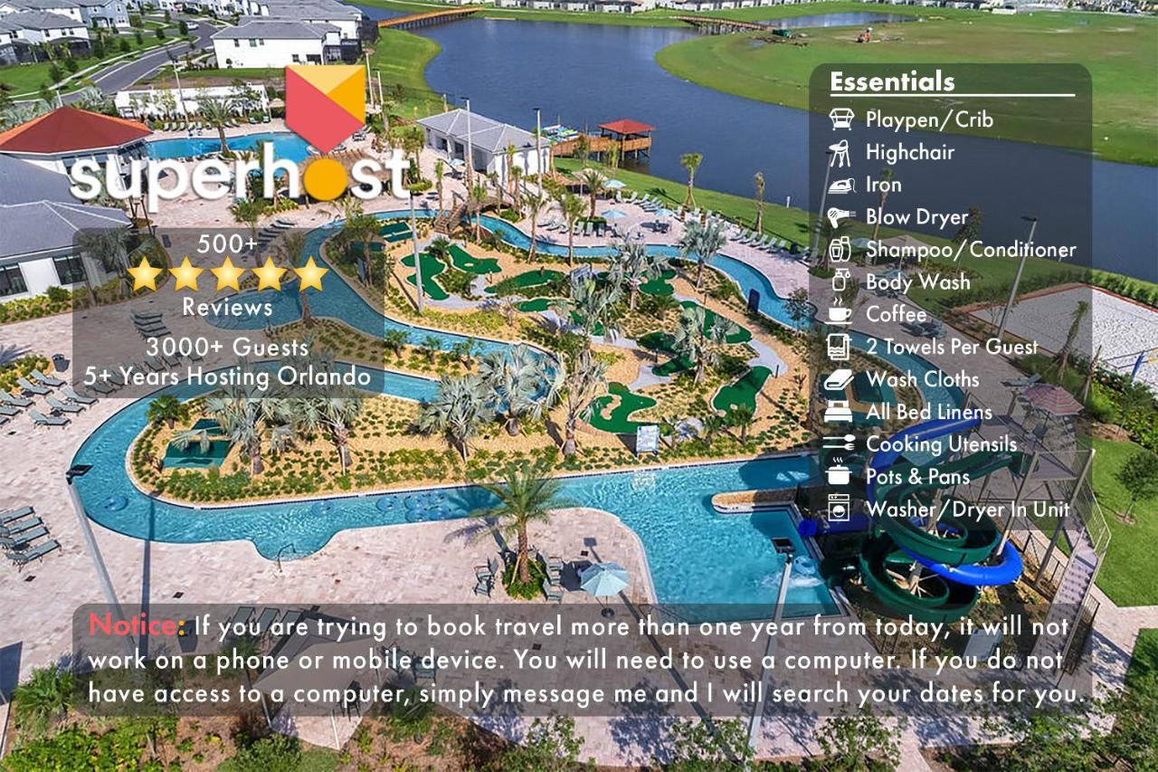 C - New 4 Bedroom Home - 5 Miles To Disney - Free Water Park - Private Pool Kissimmee Exterior photo